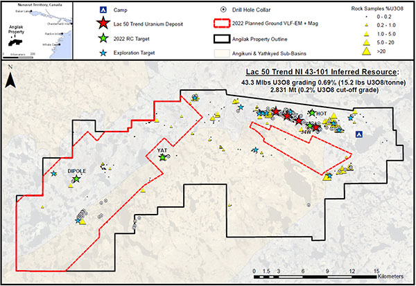 Figure 1: Regional map of Angilak Property.